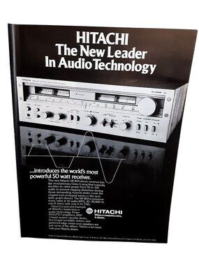 1978 Hitachi SR-804 Stereo Receiver Vintage Print Ad Class G Audio